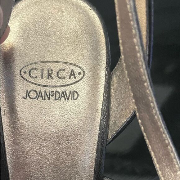 New Circa Joan & David Black Leather Wedge Heels Women’s Shoes Size 9.5 M - Picture 8 of 9